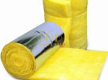 Bông Thủy Tinh(Glasswool) Dạng Cuộn Có Bạc-Chịu Nhiệt 300oc Trở Xuống