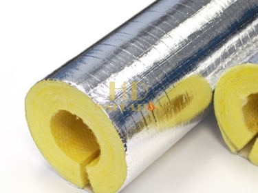 Bông Thủy Tinh(Glasswool) Dạng Ống Có Bạc-Chịu Nhiệt 300oc Trở Xuống