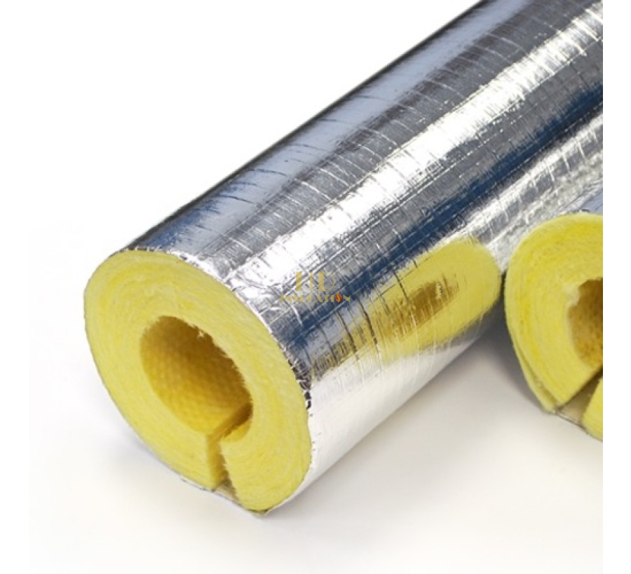 Bông Thủy Tinh(Glasswool) Dạng Ống Có Bạc-Chịu Nhiệt 300oc Trở Xuống